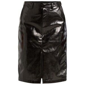 Excellent Condition, SZ M (10) Patent Skirt, Black